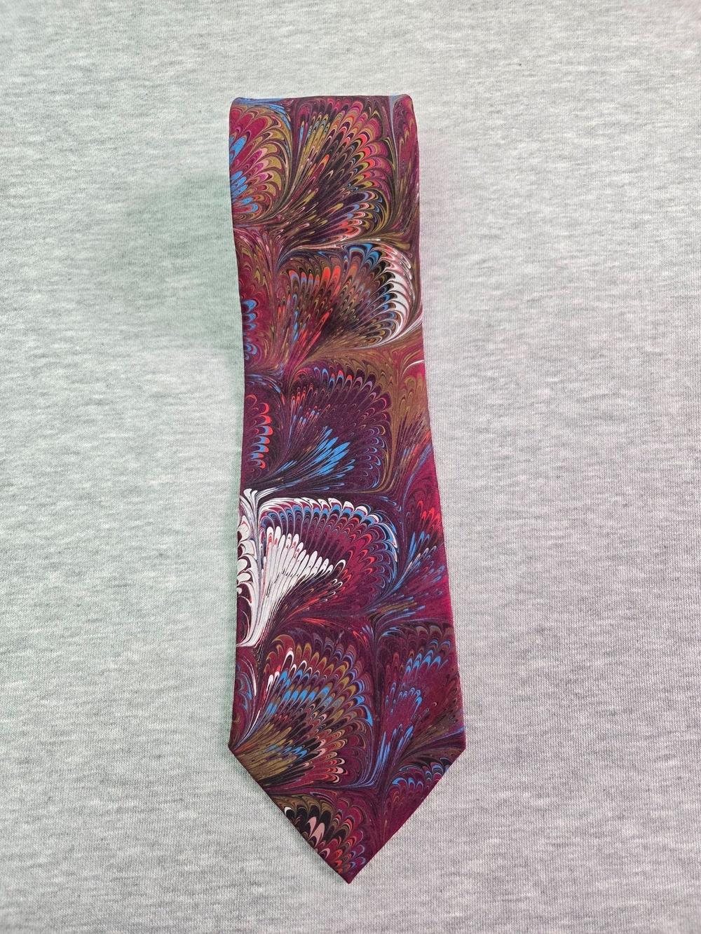 x'Andrini Tie Mens One Size Multicolor Paisley 100% Silk Italy Woven Necktie